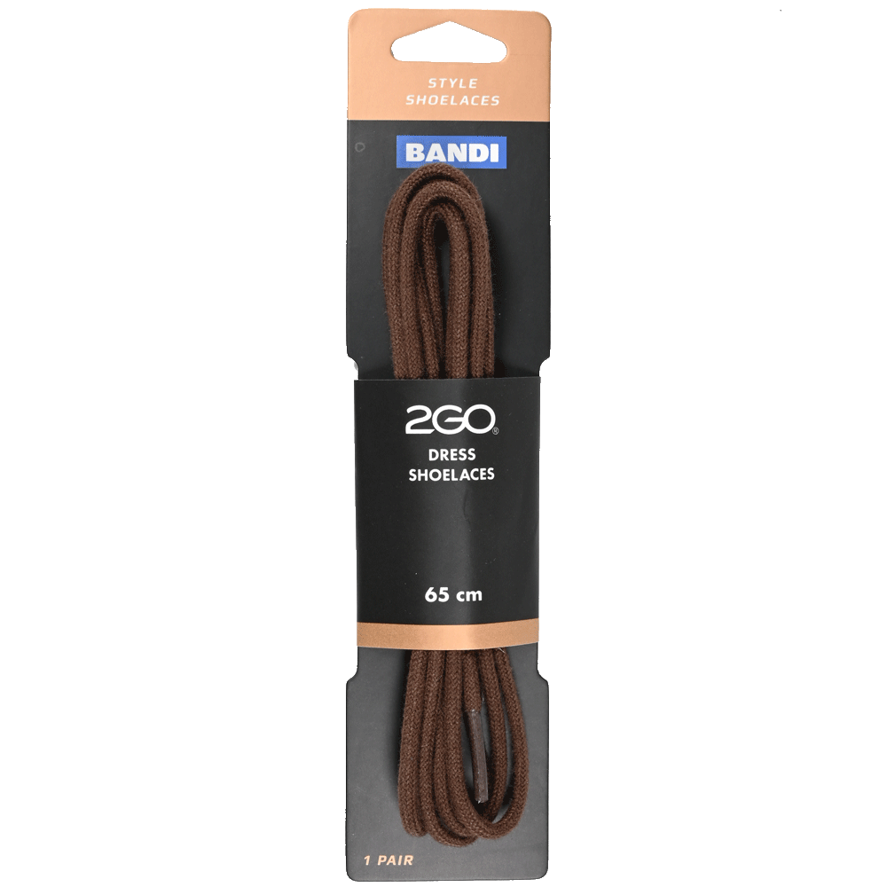 2GO Dress Shoelaces 150 brown 65cm