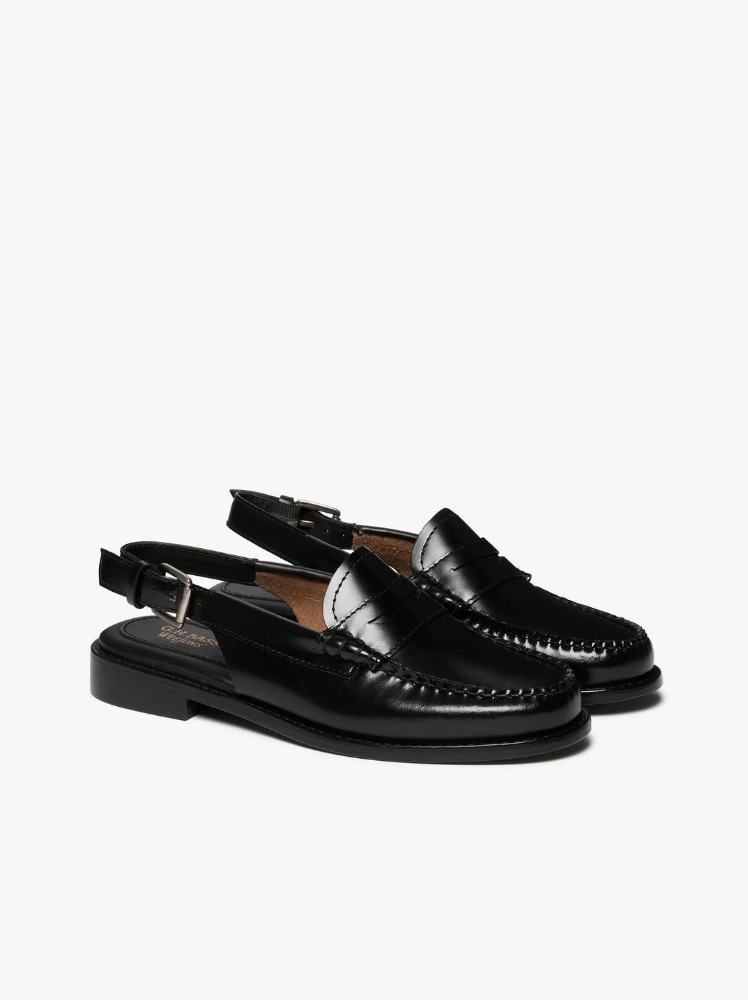 Weejun Penny SlingBack Dame Loafers Sort