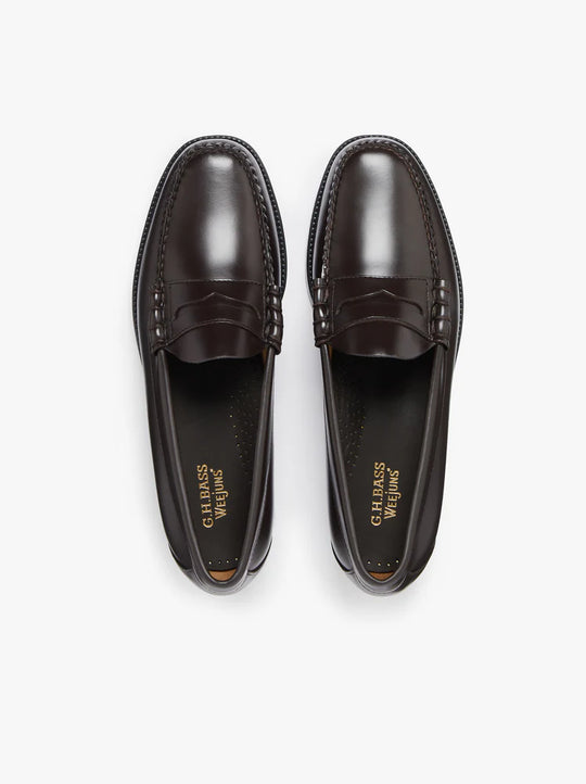 G.H BASS Weejun II Dame  Mørkebrun Leather Penny Loafers