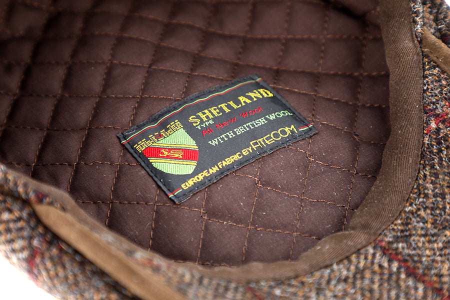 Fiebig Shetland Uld Brun Flatcap