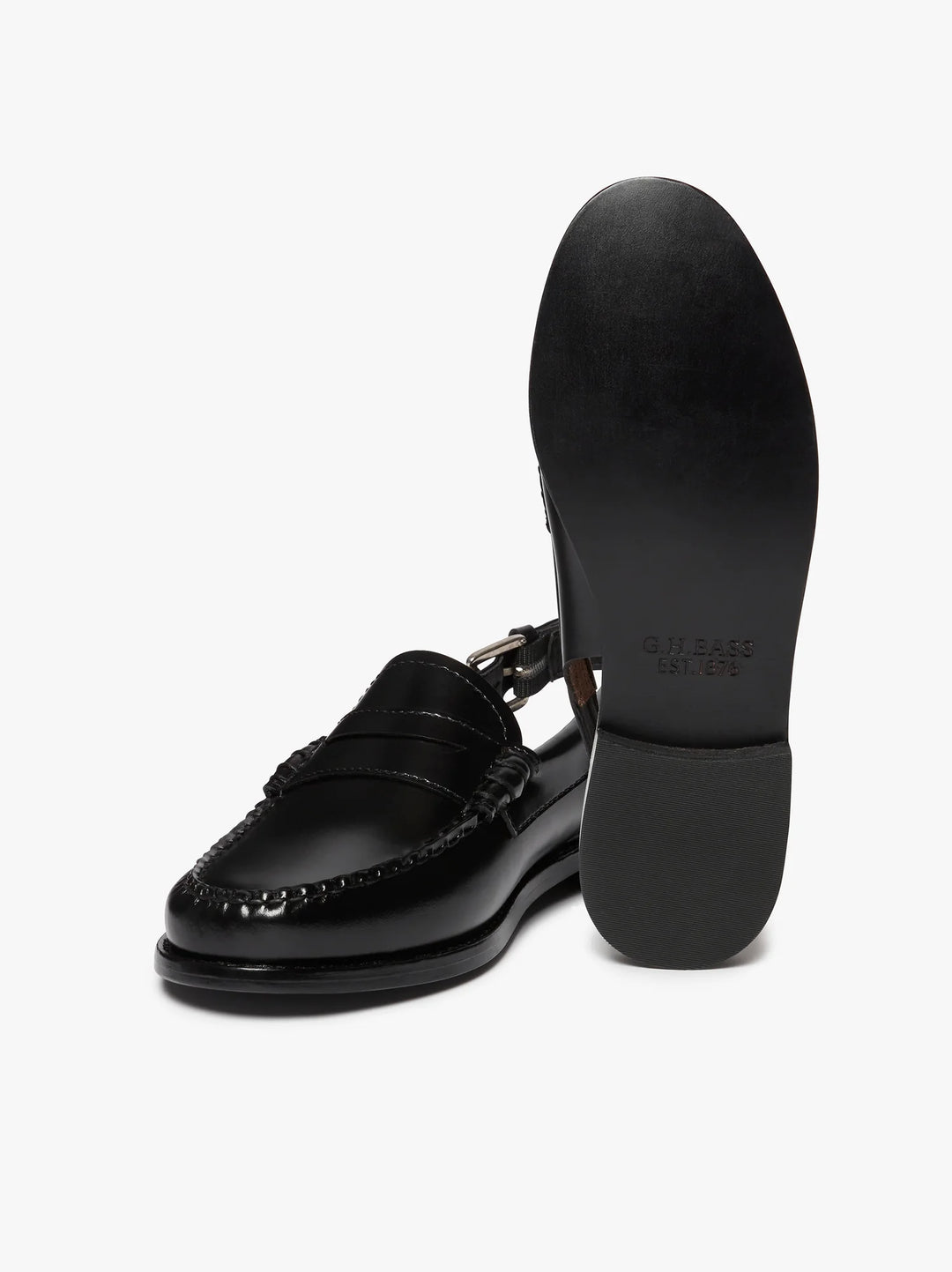 Weejun Penny SlingBack Dame Loafers Sort