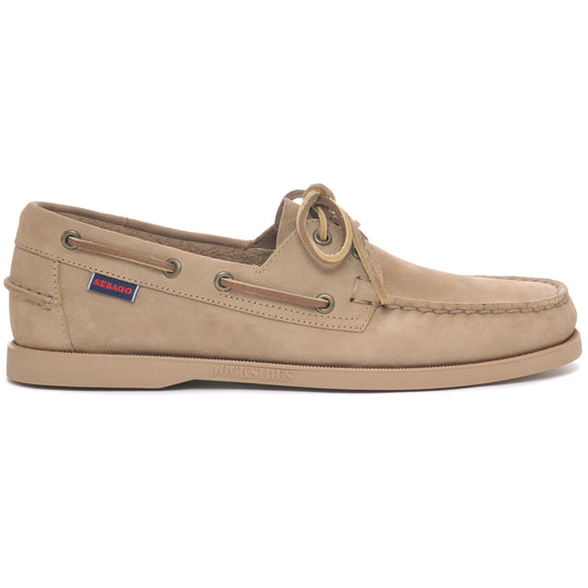 Sebago Docksides Portland Nubuck Beige Dame