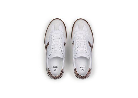 Lloyd Brava Hvid / Leopard Sneaker Dame