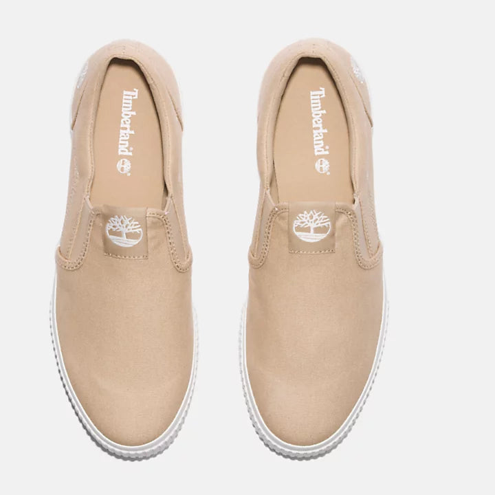 Timberland Mylo Bay Low Slip On Sneaker Light Beige Canvas