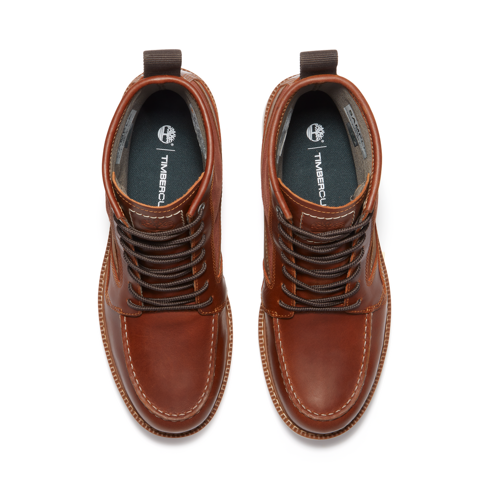 Timberland Britton Mills Mid Lace Up Boot Rust Full Grain