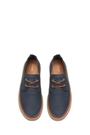 Clarks Clarkwood Low Navy Nubuck Leather