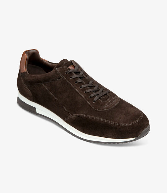 Loake Bannister Chocolate Brown Suede Sneaker