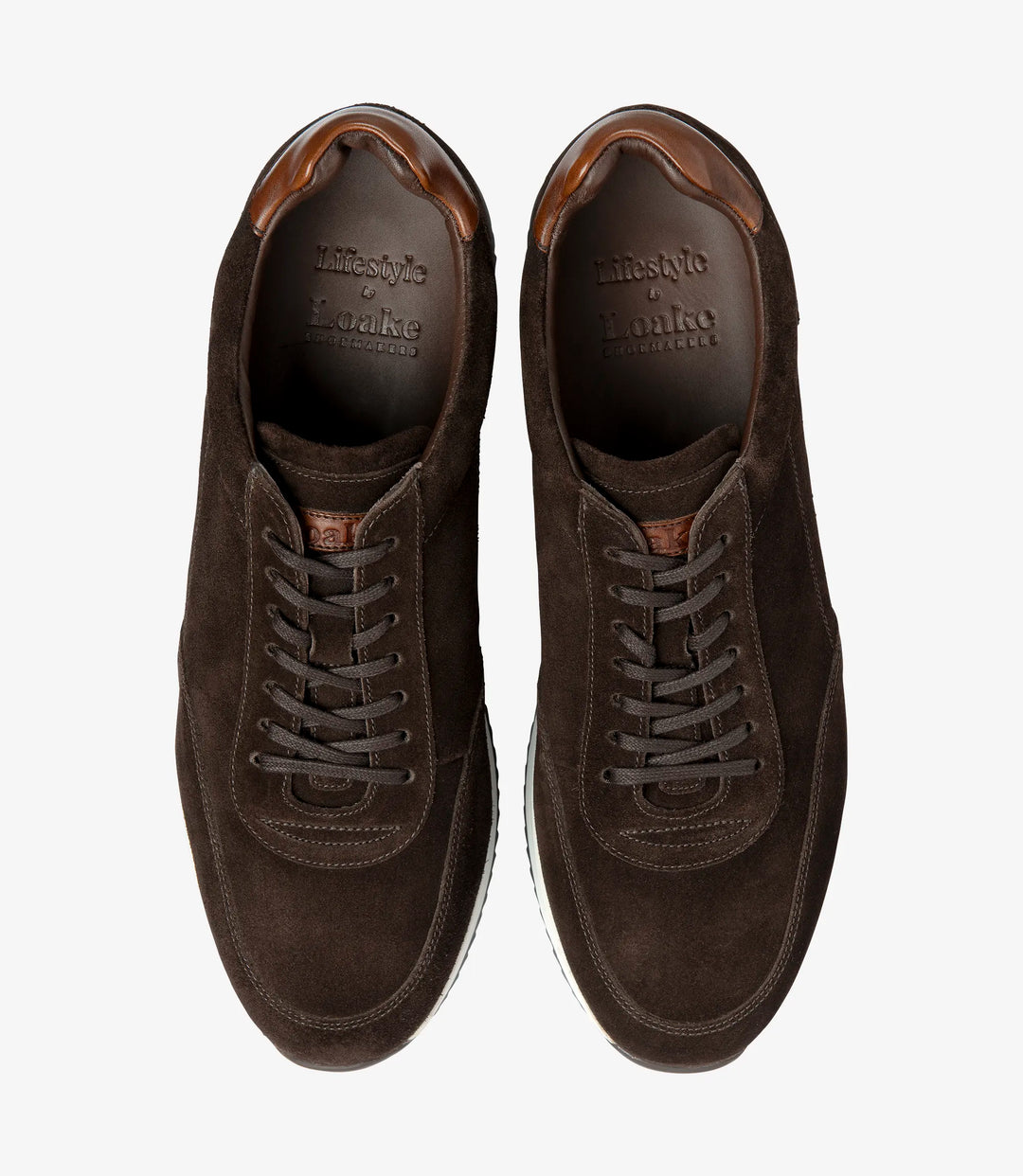 Loake Bannister Chocolate Brown Suede Sneaker