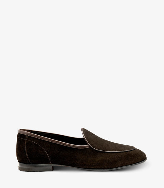 Loake Belgrave Mørkebrun ruskind Loafer