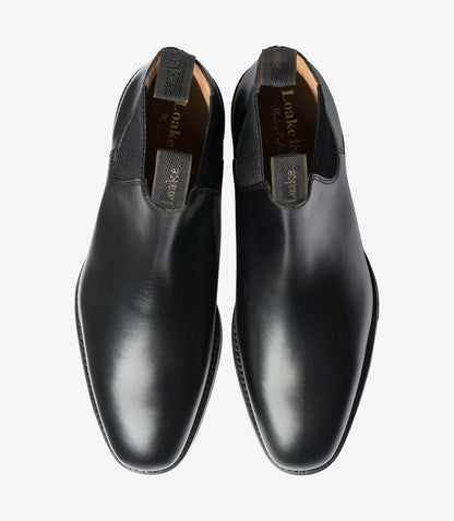 Loake 1880 Chatsworth Black Leather Chelsea Boots
