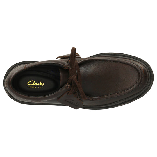 Clarks Badell Seam G Mørkebrun Læder