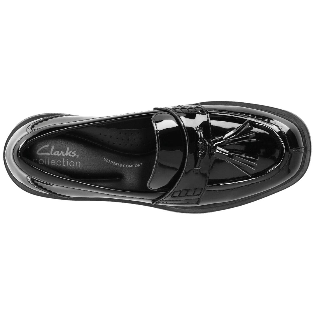Clarks Lauryl Tassel D Sort Loafer