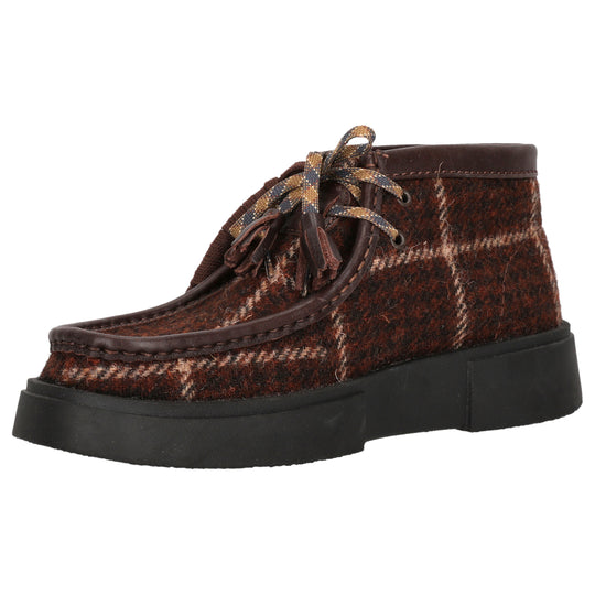 Clarks Torview Hi G Harris Tweed Burgundy Combi