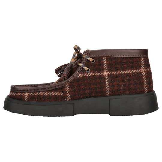 Clarks Torview Hi G Harris Tweed Burgundy Combi