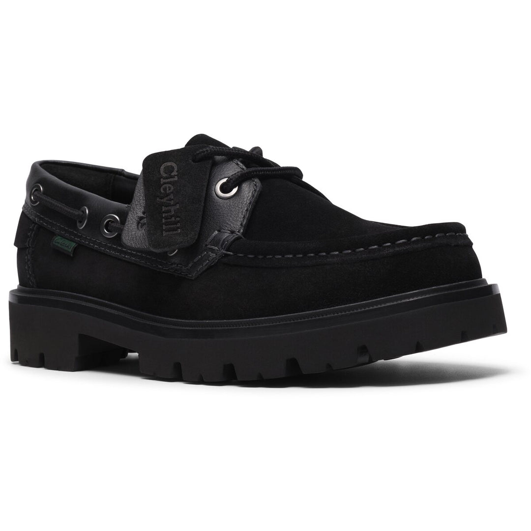 Clarks Cleyhill Sort Ruskind Båd Sko