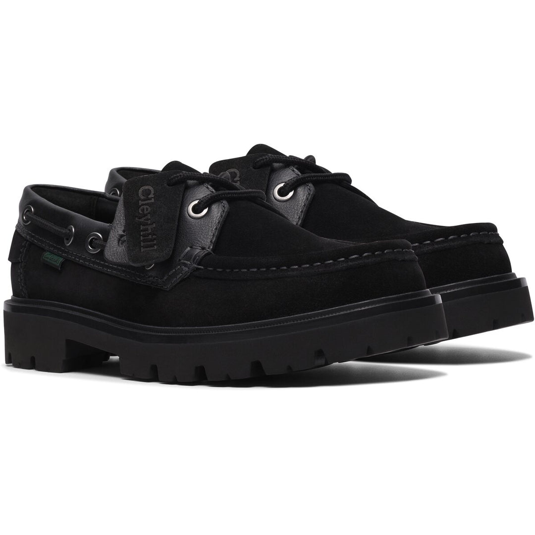 Clarks Cleyhill Sort Ruskind Båd Sko