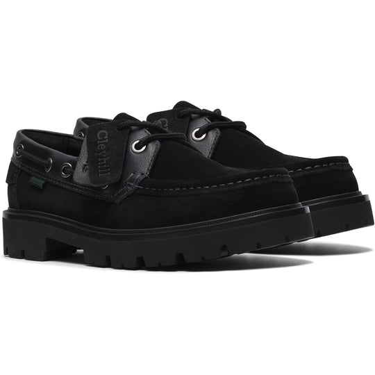 Clarks Cleyhill Sort Ruskind Båd Sko