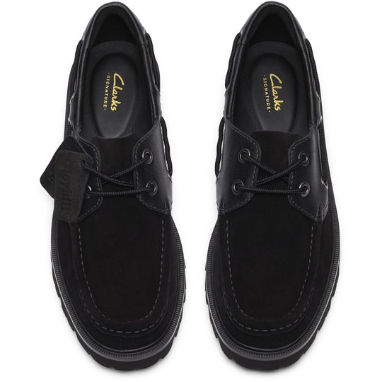 Clarks Cleyhill Sort Ruskind Båd Sko