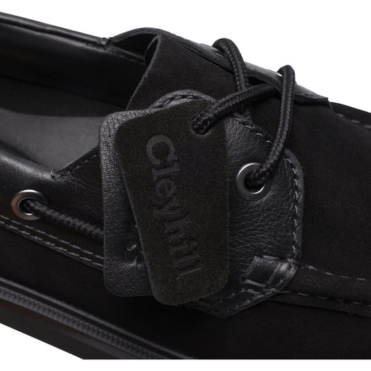 Clarks Cleyhill Sort Ruskind Båd Sko