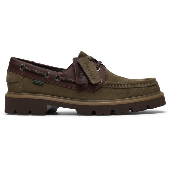 Clarks Cleyhill Olivengrøn Ruskind Båd Sko