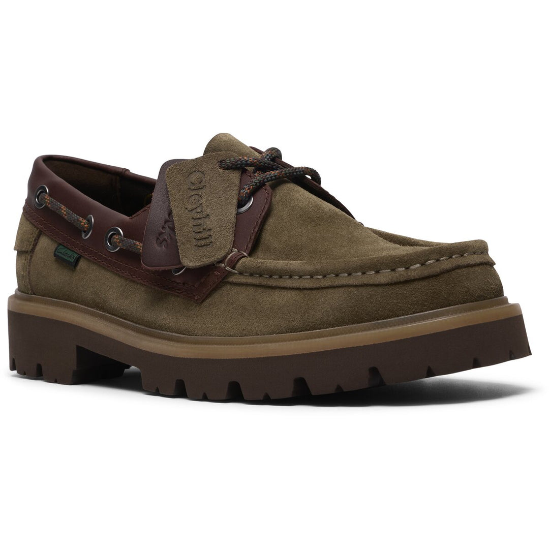 Clarks Cleyhill Olivengrøn Ruskind Båd Sko