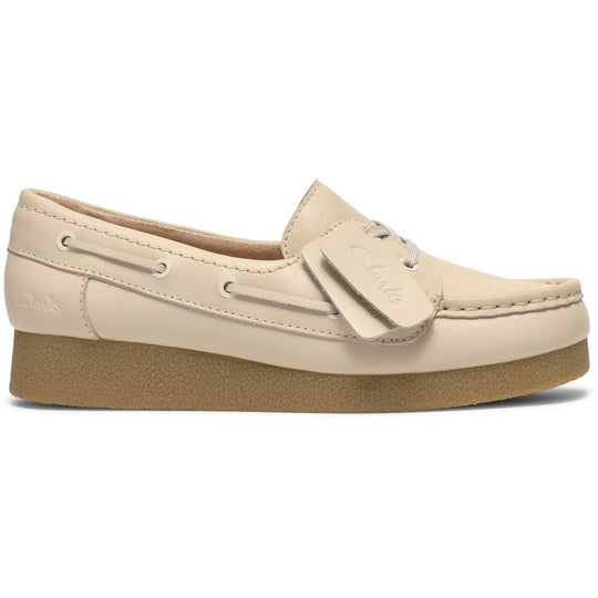 Clarks WallabeeEVOSea Cream Hvid Læder Dame
