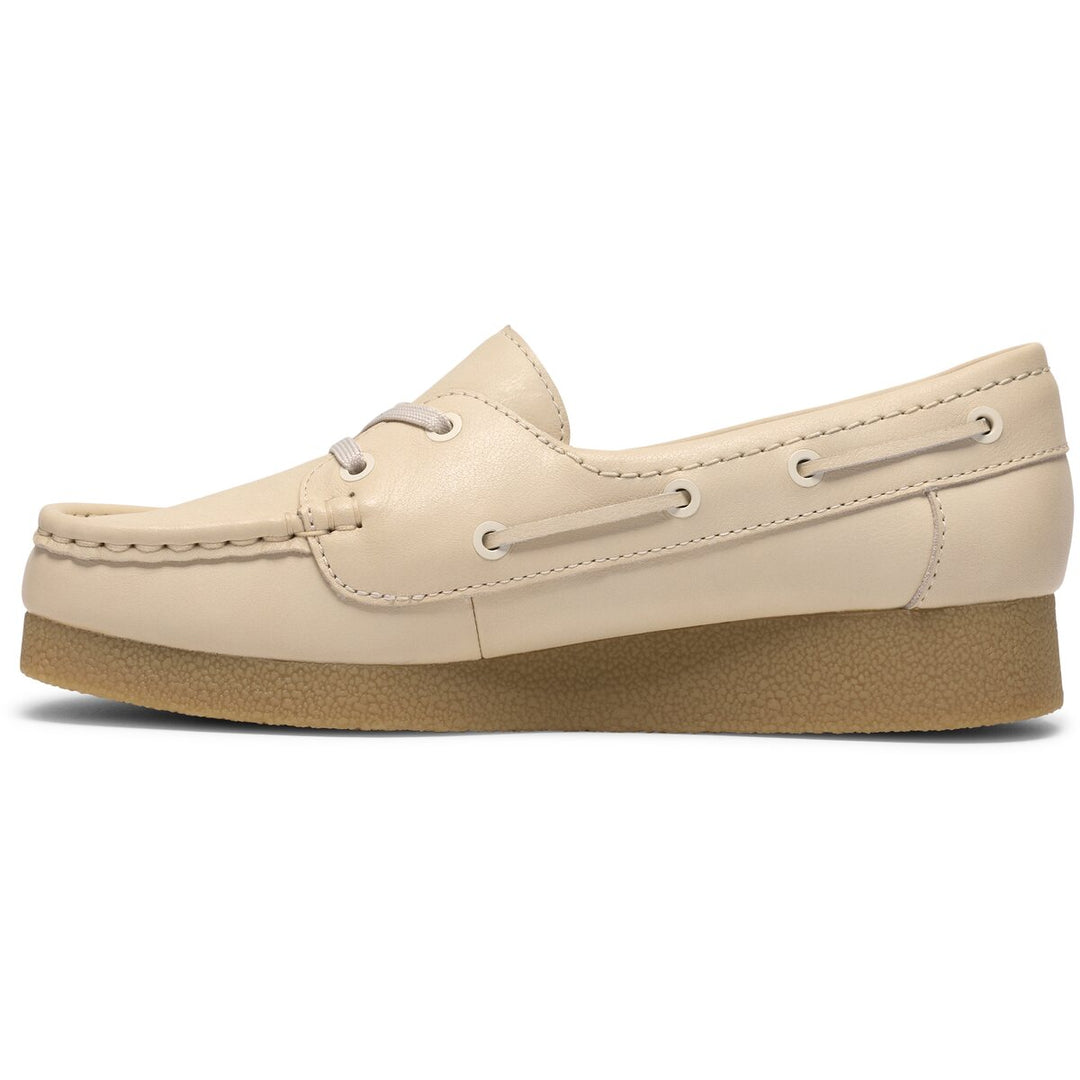 Clarks WallabeeEVOSea Cream Hvid Læder Dame