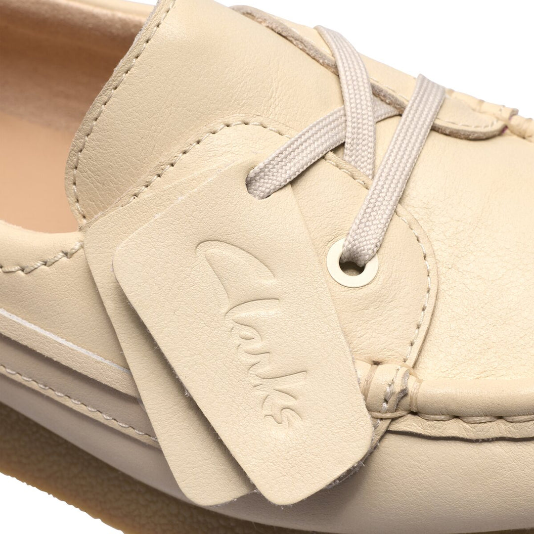 Clarks WallabeeEVOSea Cream Hvid Læder Dame