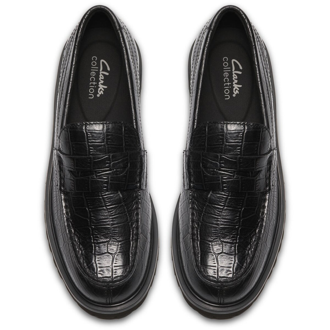 Clarks Berwick Lo Sort Krokodille Læder