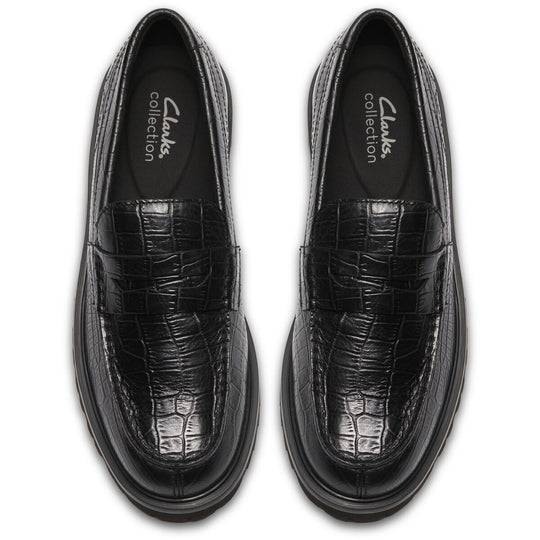 Clarks Berwick Lo Sort Krokodille Læder