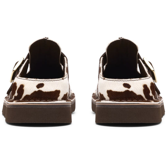 Clarks Solsbury Mule. D Cow Print