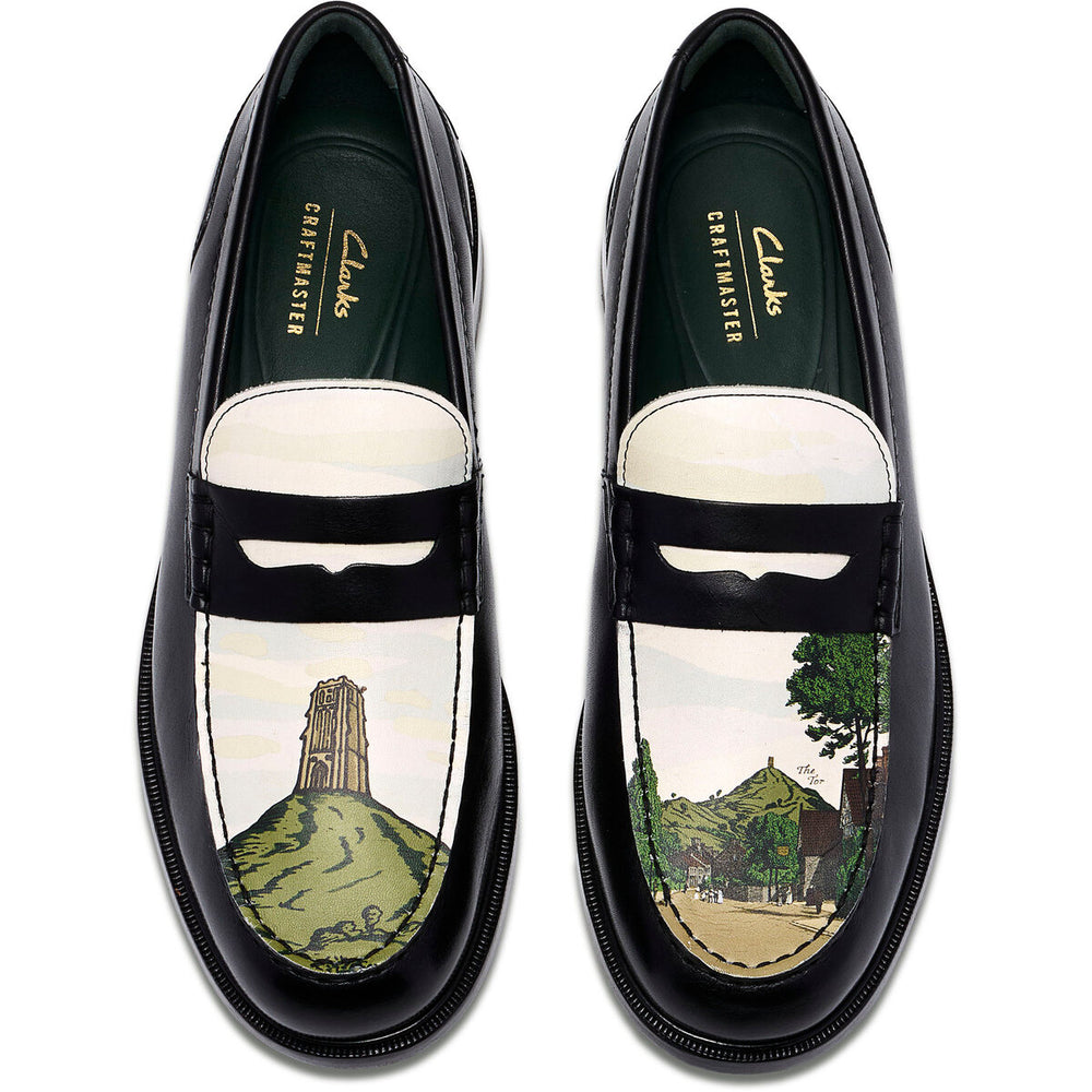 Clarks Craftjames Lo Tower Sort Læder Loafer