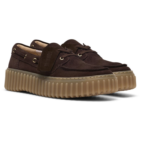 Clarks Torhill Boat Mørkebrun Ruskind Dame
