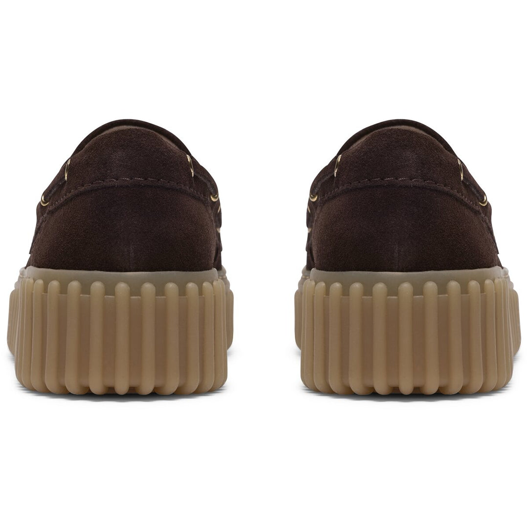 Clarks Torhill Boat Mørkebrun Ruskind Dame