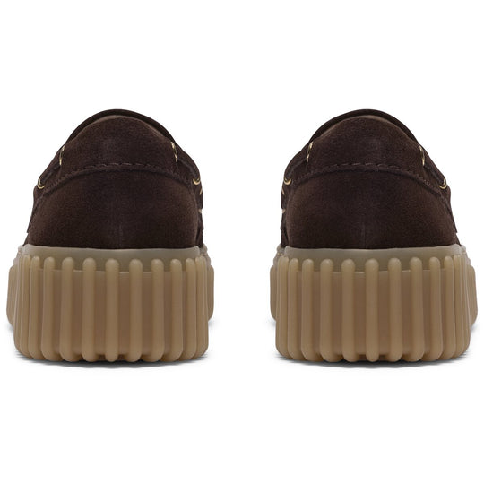 Clarks Torhill Boat Mørkebrun Ruskind Dame