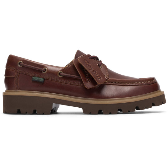 Clarks Cleyhill Boat Mørkebrun Læder Dame