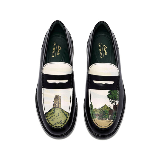 Clarks Craftjames Lo Tower Sort Læder Loafer