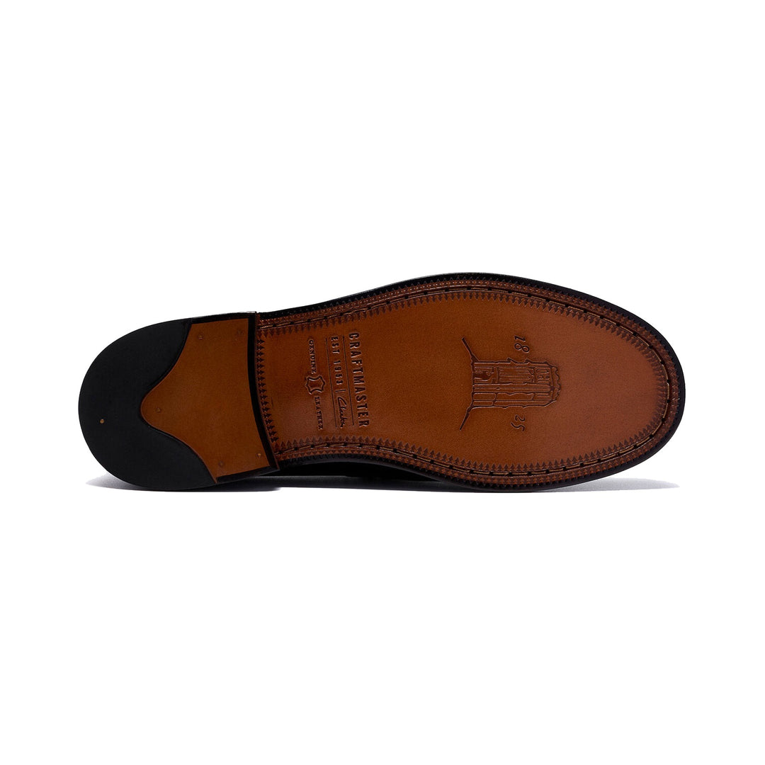 Clarks Craftjames Lo Tower Sort Læder Loafer