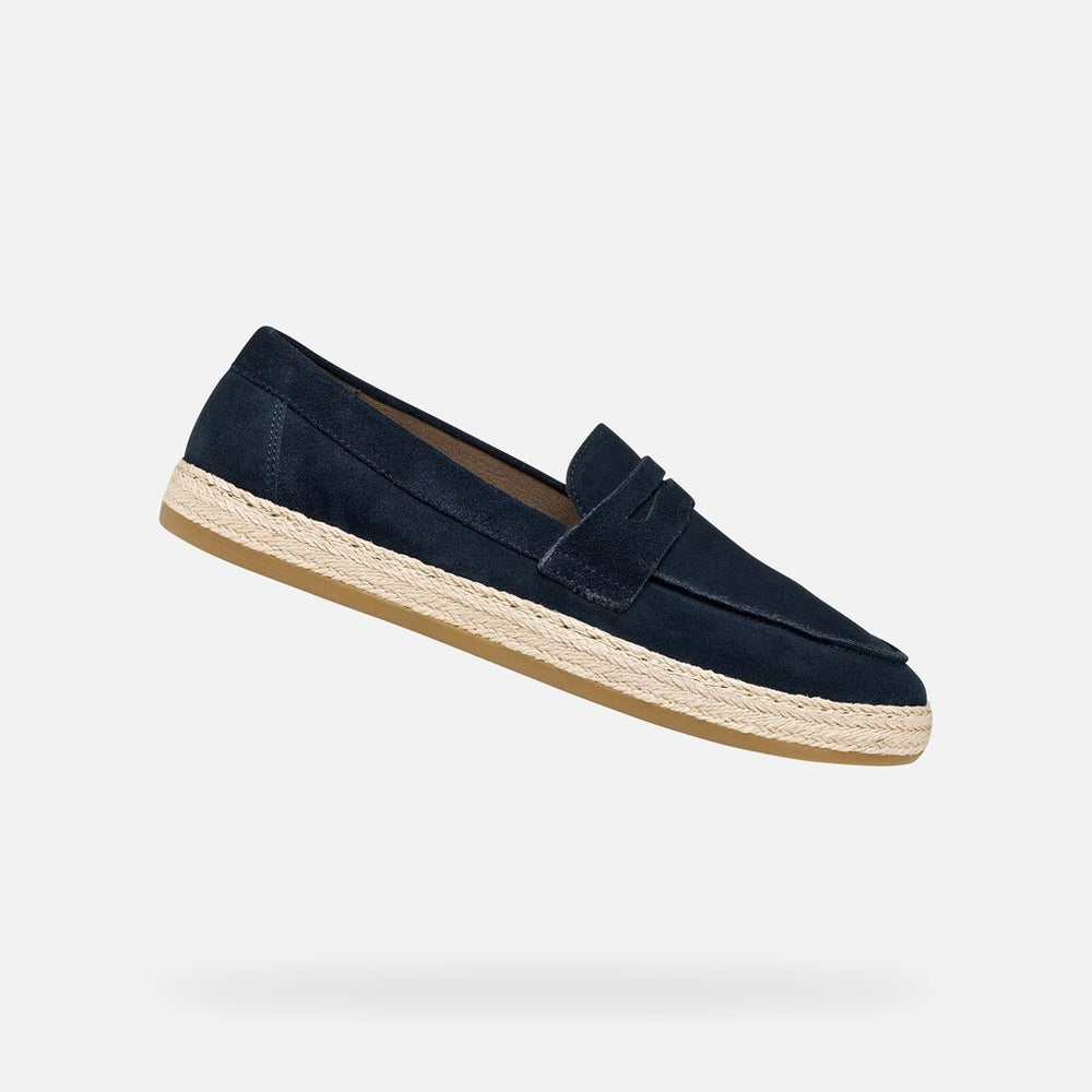Geox Pantelleria Man Mørkeblå Ruskinds Loafer