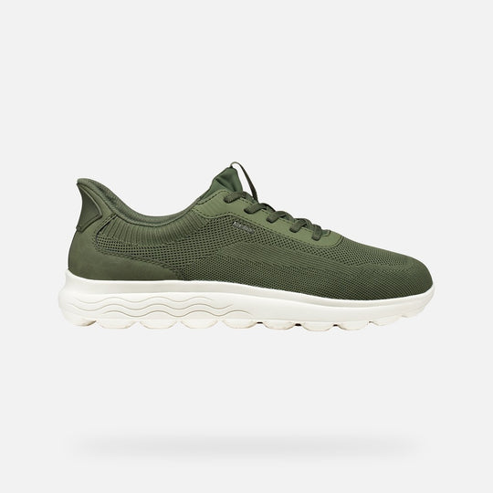 Geox Spherica Knitted Fast In System Grøn Sneaker