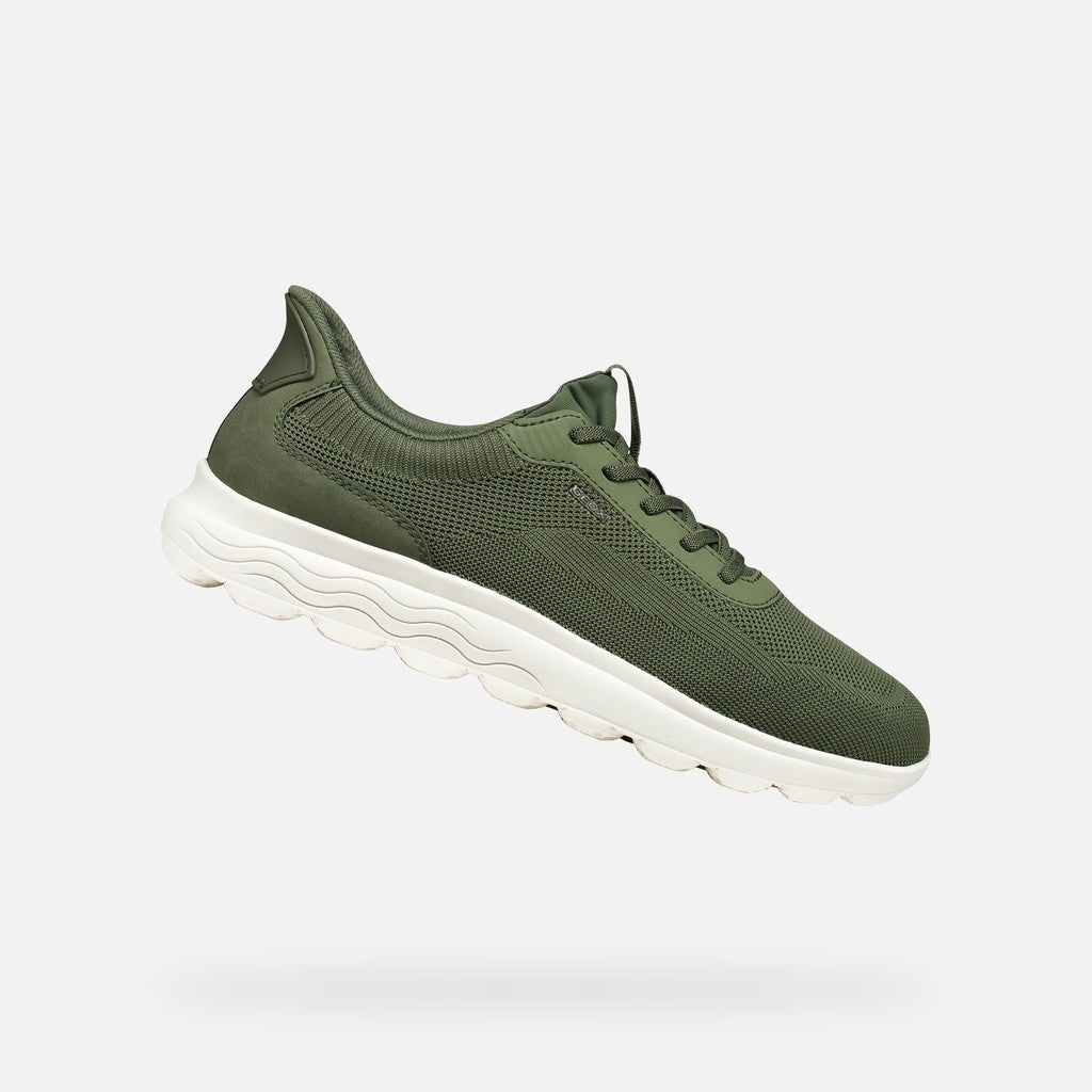 Geox Spherica Knitted Fast In System Grøn Sneaker