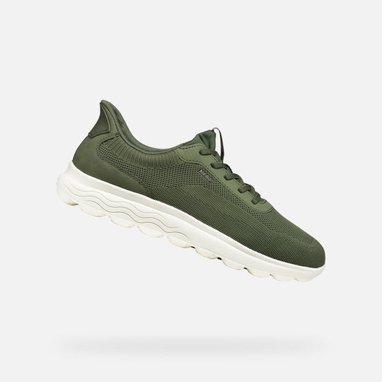 Geox Spherica Knitted Fast In System Grøn Sneaker