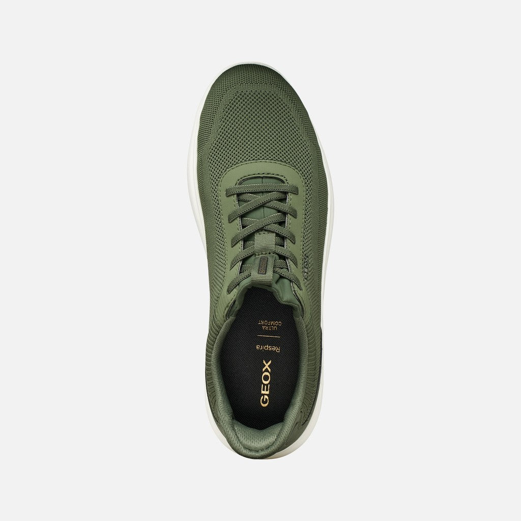 Geox Spherica Knitted Fast In System Grøn Sneaker