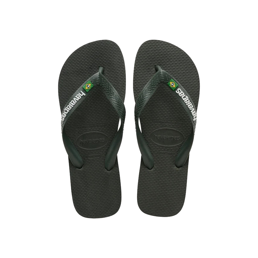 Havaianas Brasil Logo Sandaler Mørkegrøn