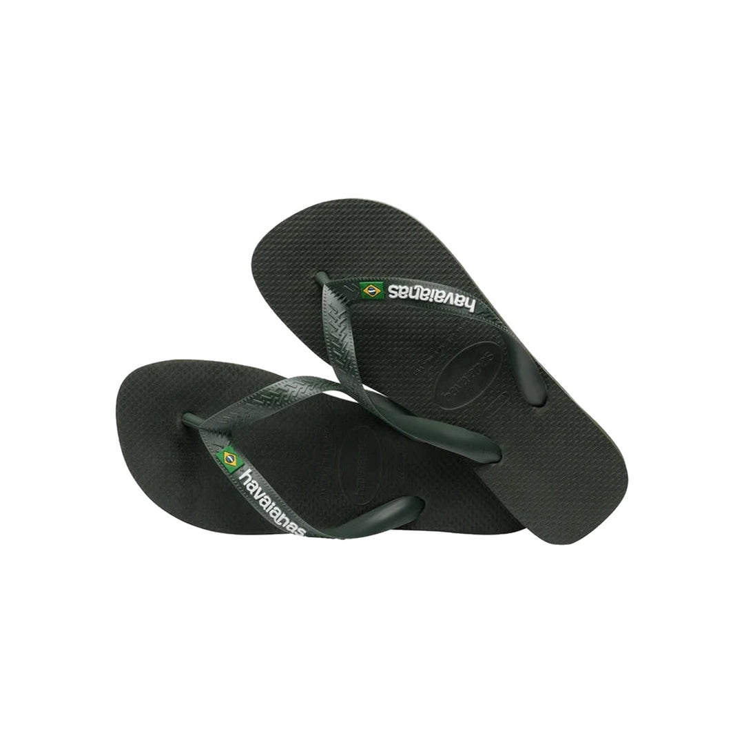 Havaianas Brasil Logo Sandaler Mørkegrøn