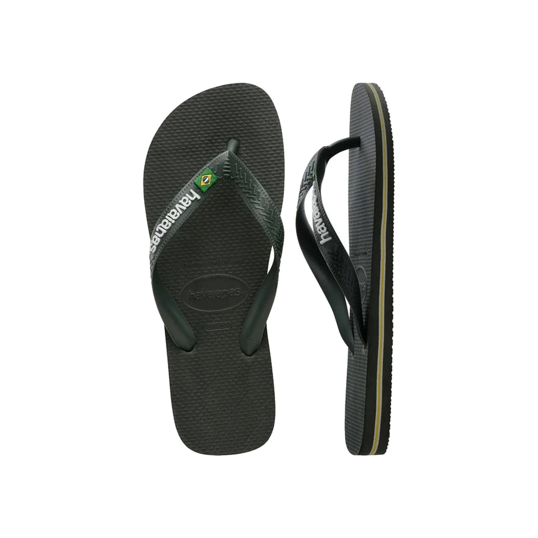 Havaianas Brasil Logo Sandaler Mørkegrøn