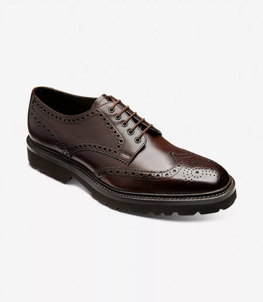 Loake Perseus Dark Brown Calf Hand Painted Leather