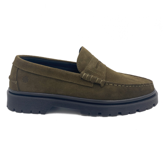 Playboy Austin Olive Suede - olivenfarvet ruskind