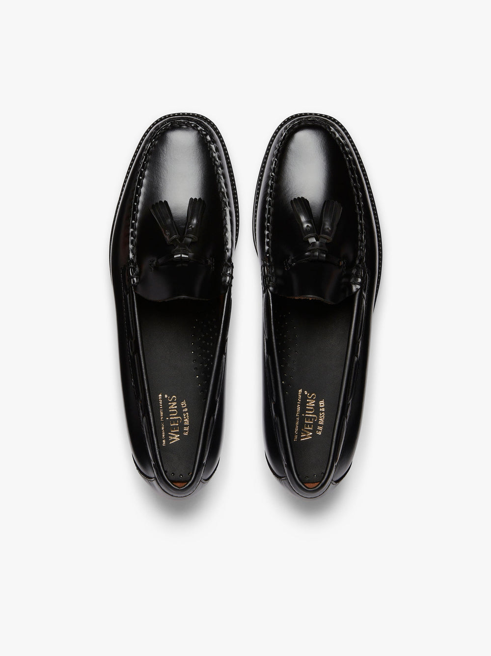 G.H BASS Larkin Tassel Loafers Black Leather