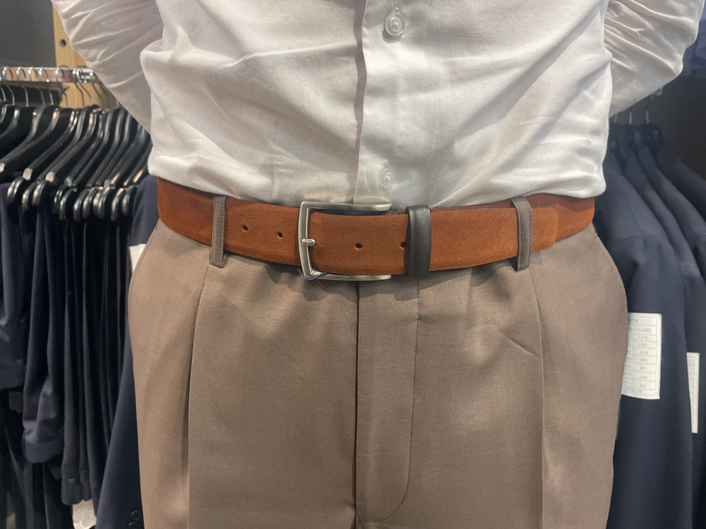 Portia Cognac Suede Belt